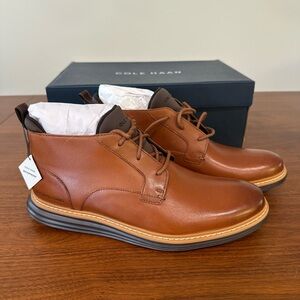 NWT Cole Haan OG Chukka Waterproof British Tan/Java Leather Men's Shoes